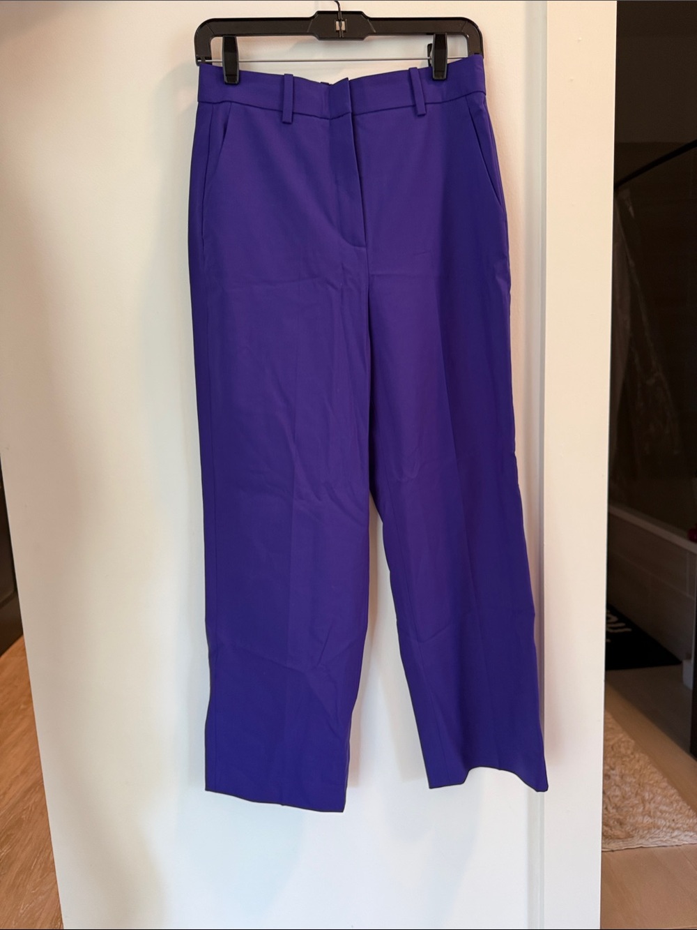 Theory Straight-Leg Trousers in Royal Blue